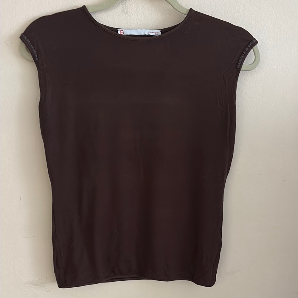 Brown Sleeveless Muscle Tee